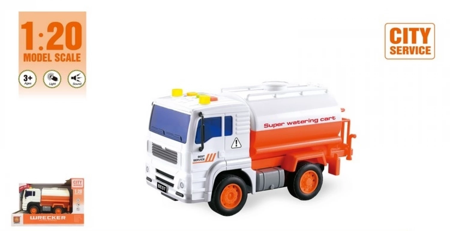 KAMION CISTERNA 1:20 NARANDZAST SA ZVUKOM I SVETLOM WENYI WY541A