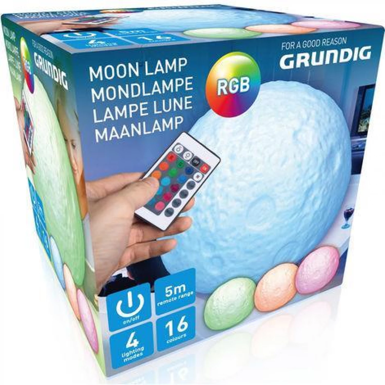 GRUNDIG LAMPA LED MESECINA U BOJAMA 11.5CM