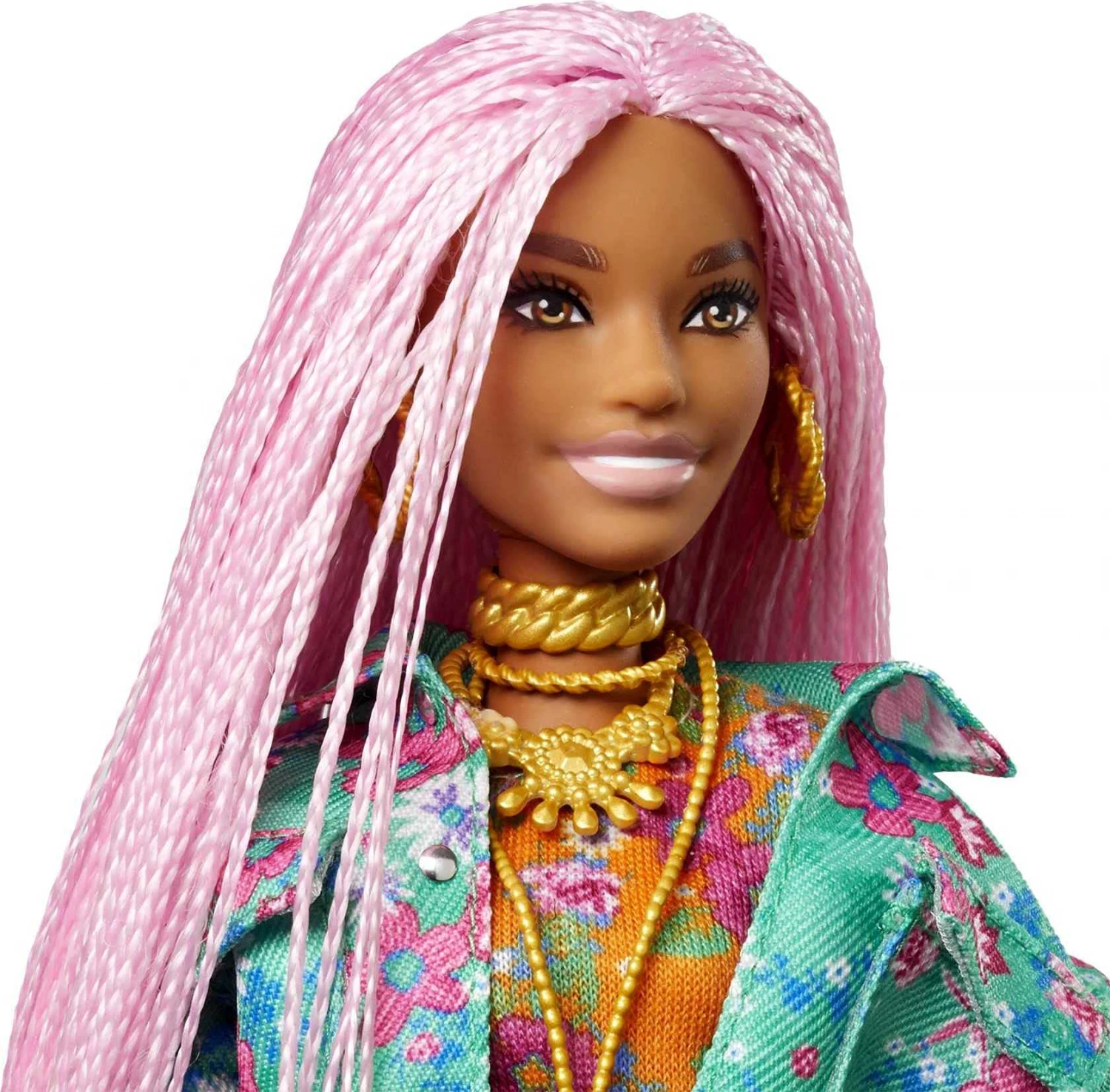BARBIE LUTKA EXTRA PINK BRAIDS