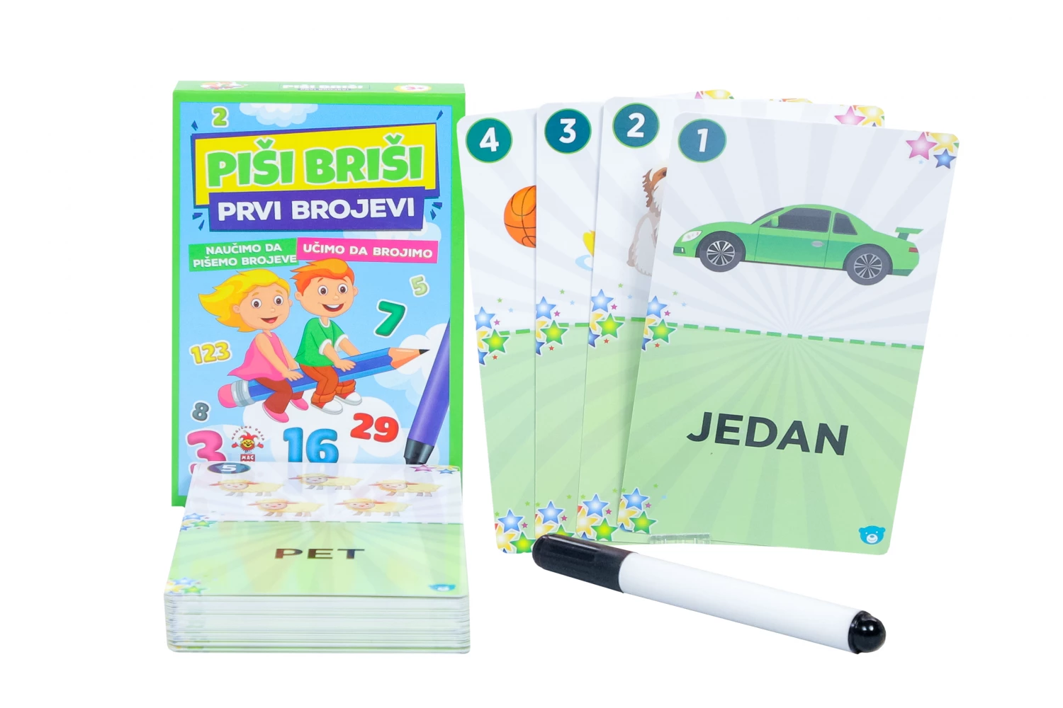 EDUKATIVNE KARTICE PISI BRISI PRVI BROJEVI