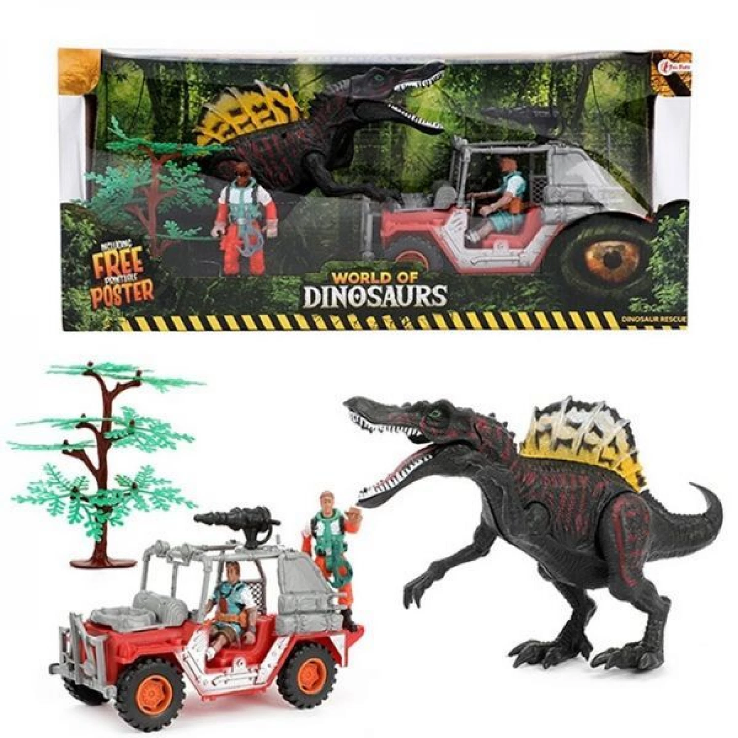 WORLD OF DINOSAURUS SET JEEP+DINO